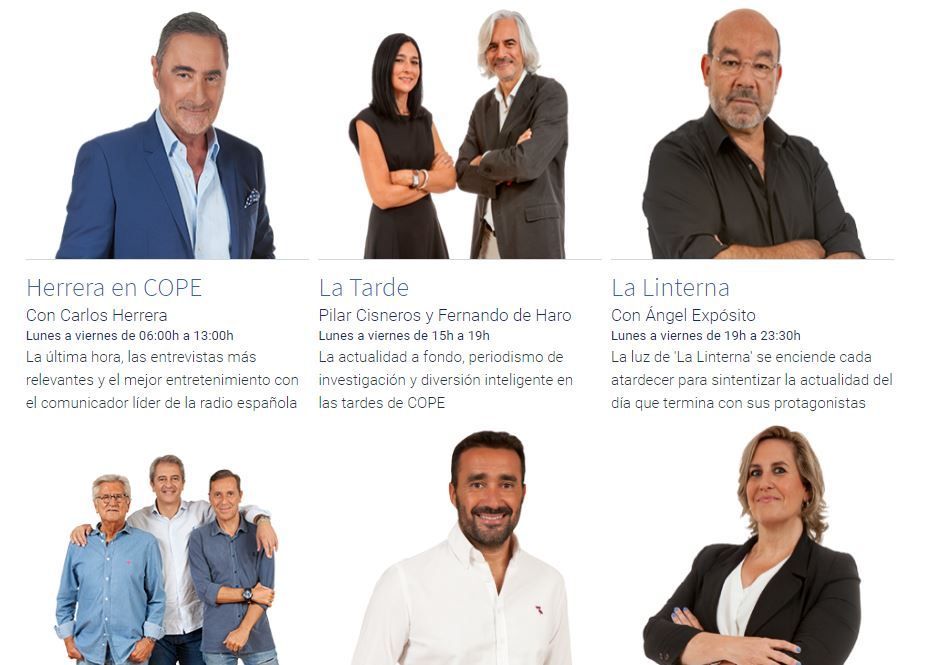 La programación de COPE.