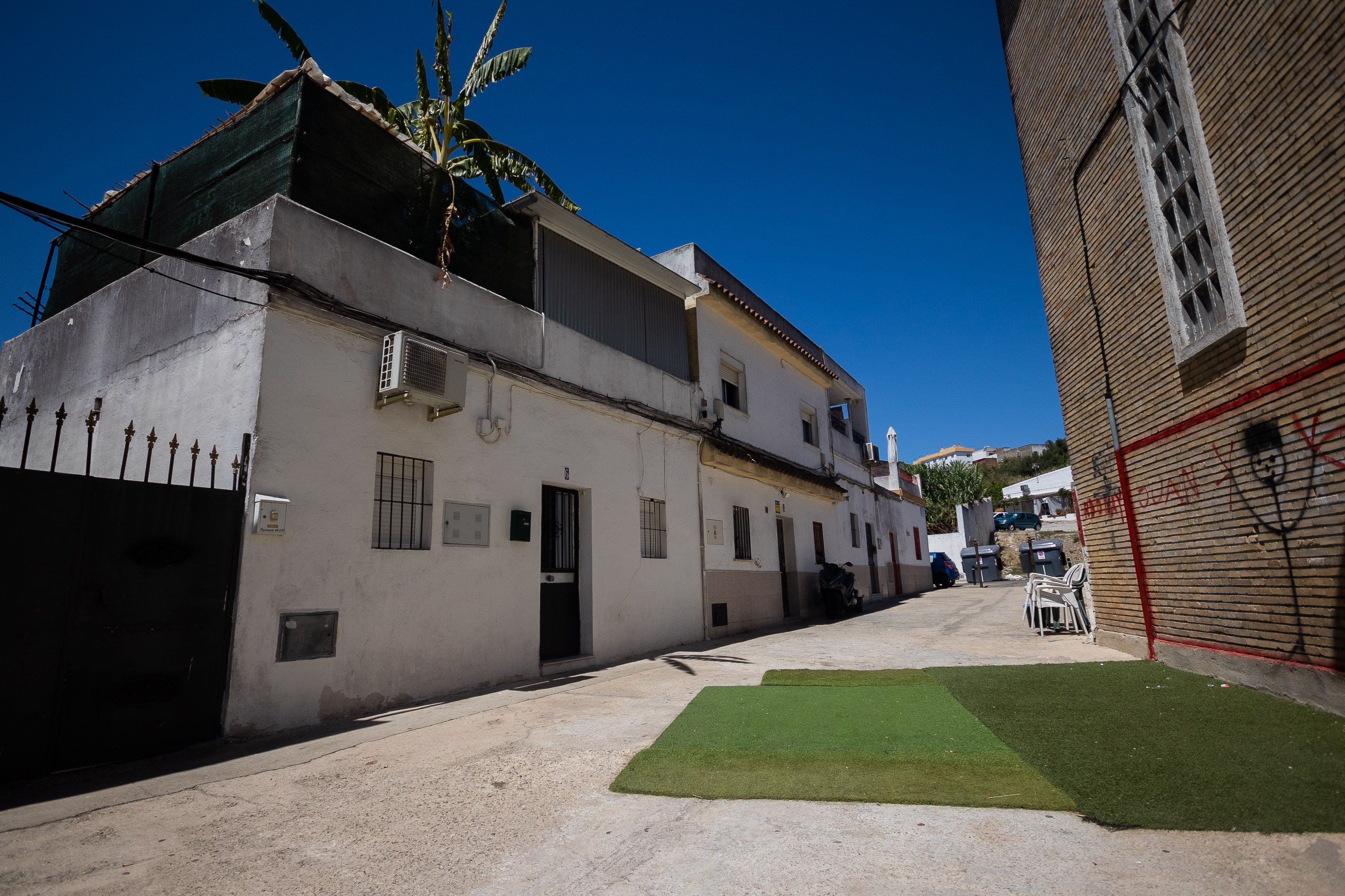 La vivienda donde vivía el acusado del asesinato de Buran, en Picadueñas.