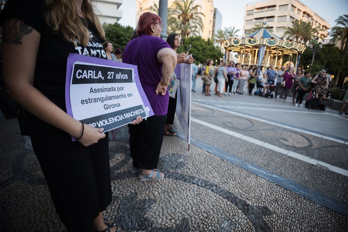 Concentración contra el último asesinato machista ocurrido en Jerez, en agosto de 2023.