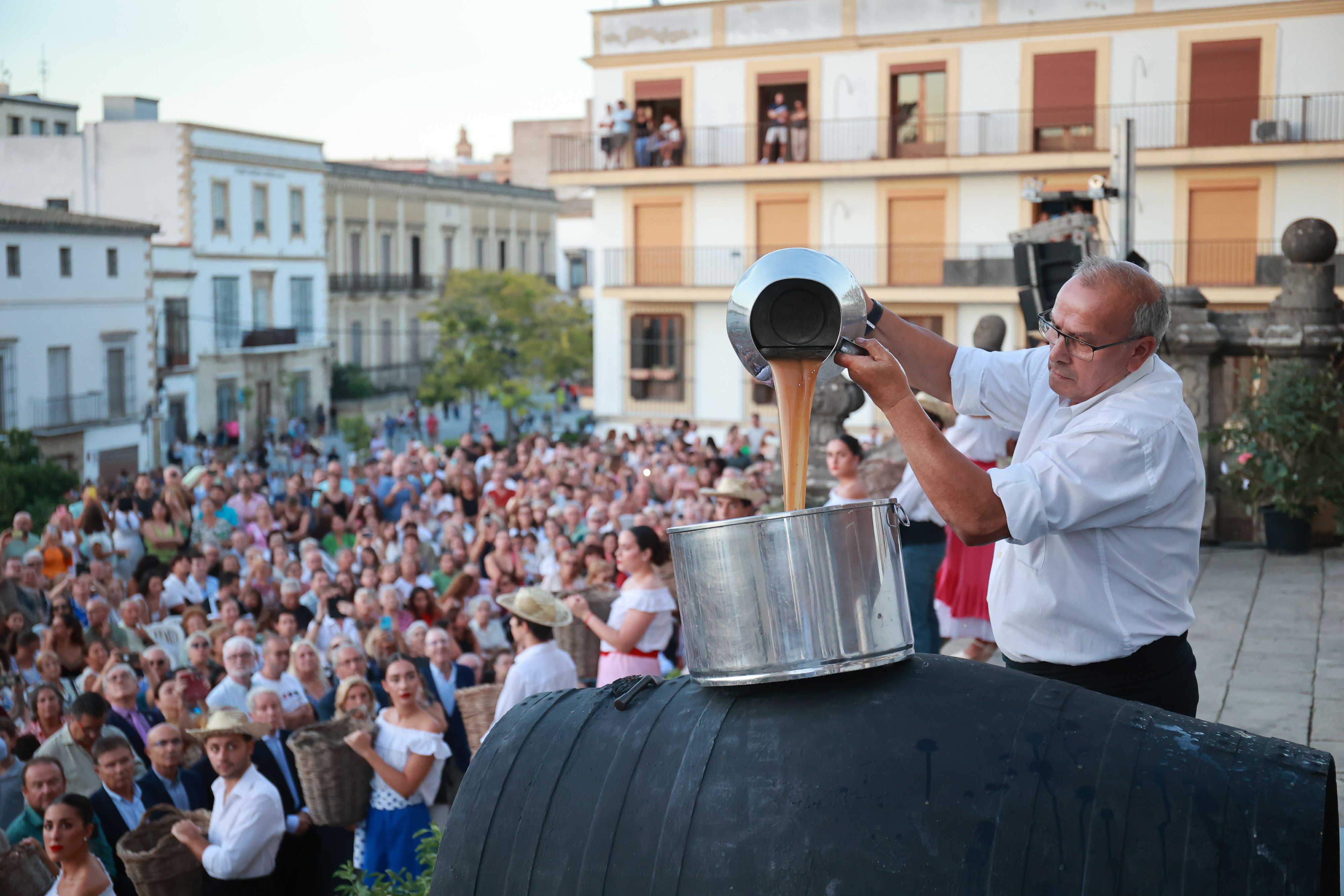 Un momento de la Pisa de la Uva de Jerez.
