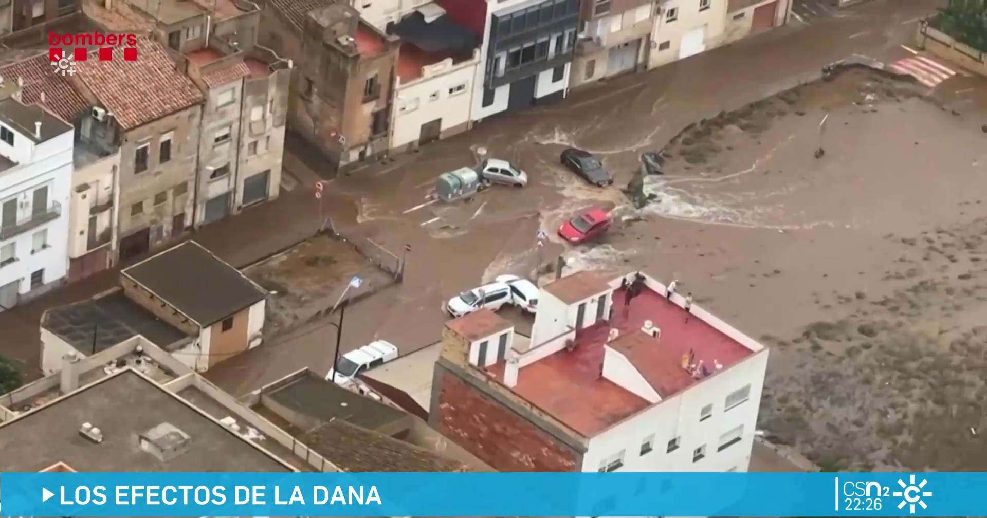 Imagen del informativo de Canal Sur el día de la DANA.