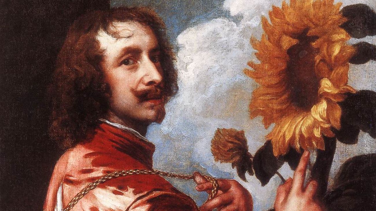 'Autorretrato con un girasol', de Anton van Dyck. WIKIPEDIA