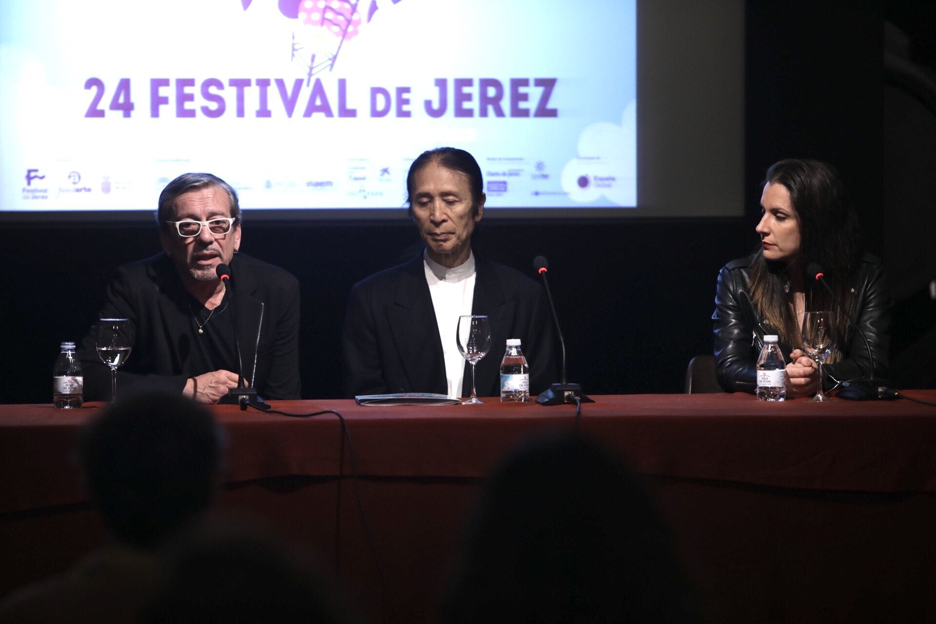 Latorre, Kojima y Palicio, en rueda de prensa. FOTO: FESTIVAL DE JEREZ