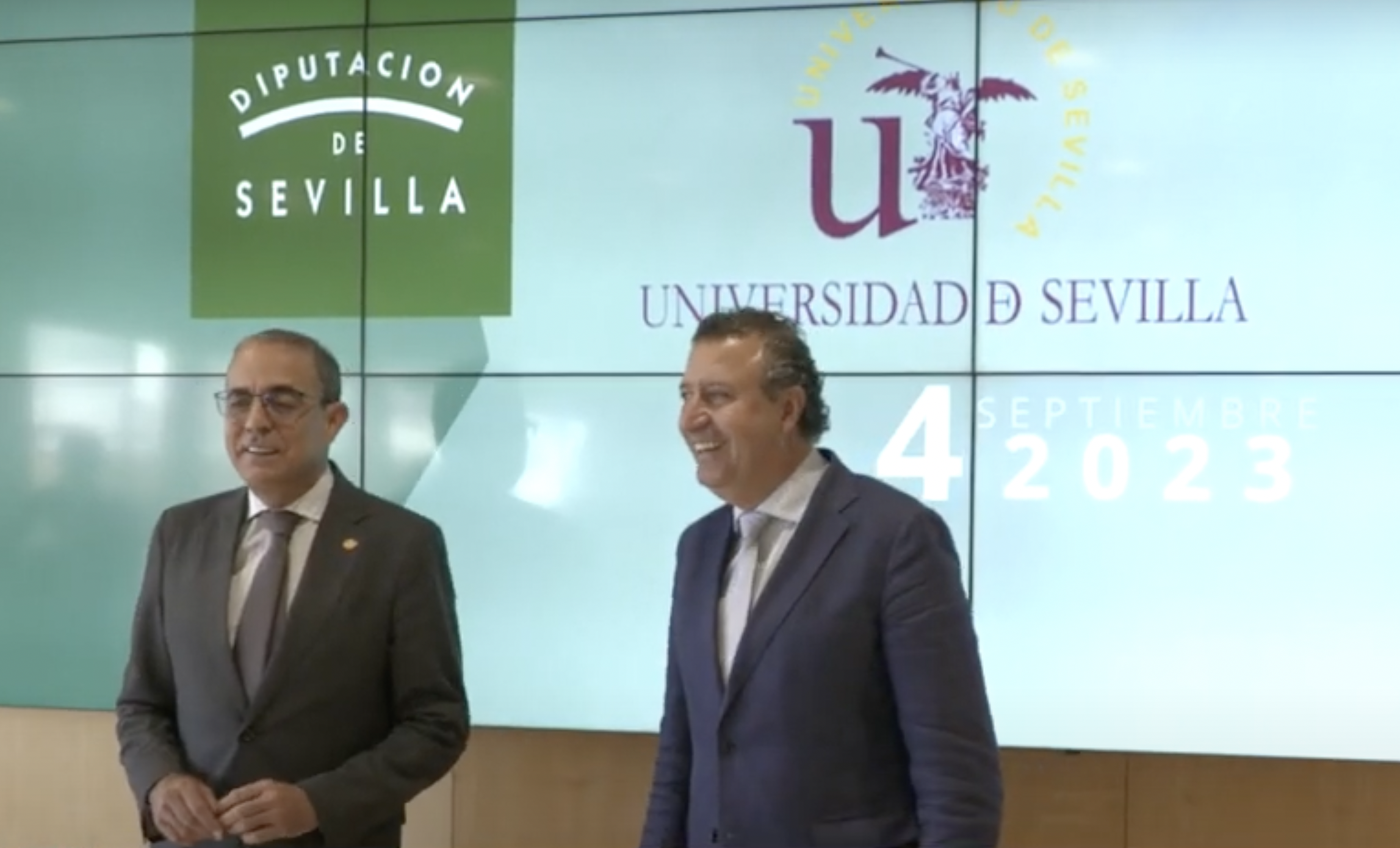El rector de la Universidad de Sevilla y el presidente de Diputación.