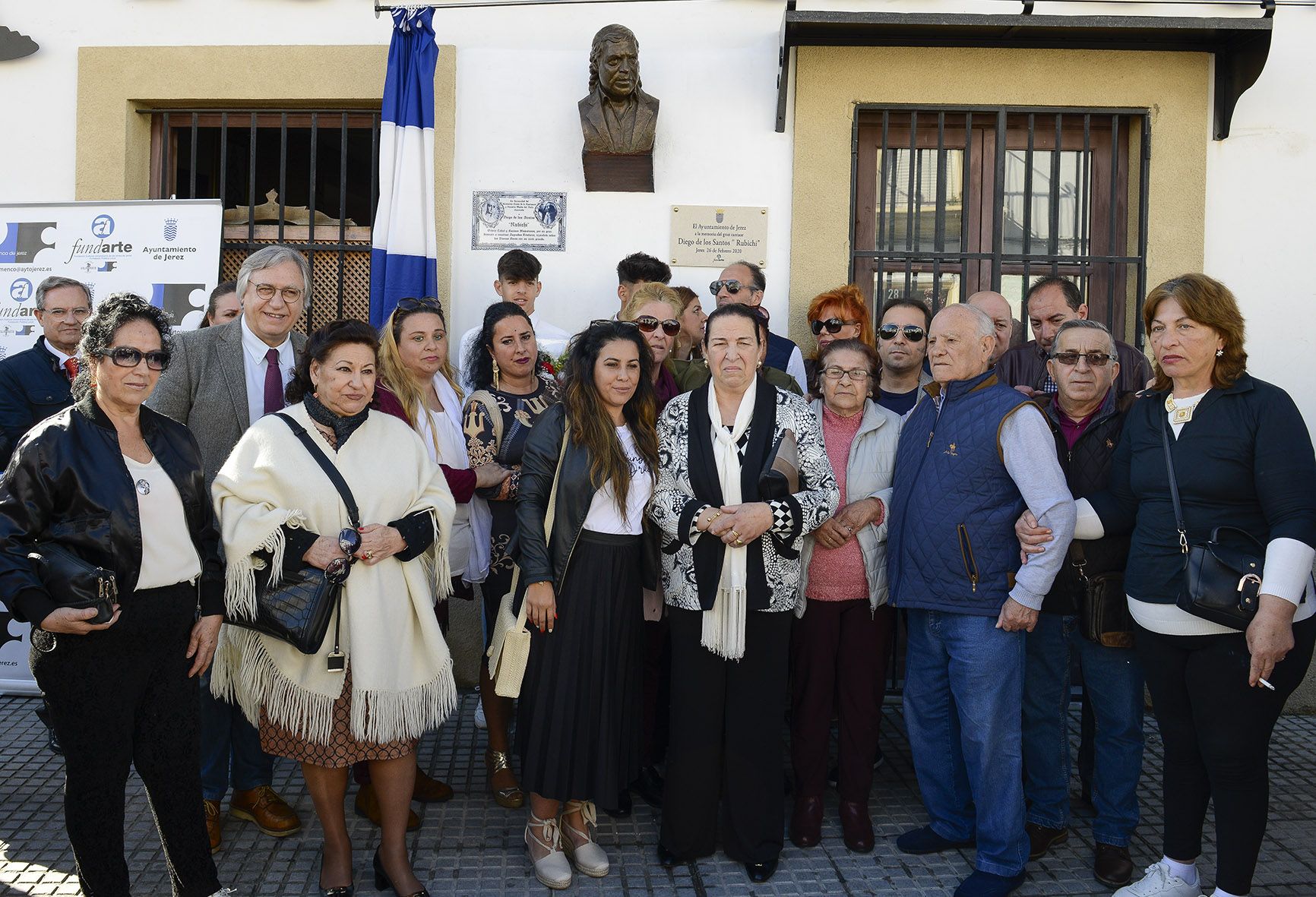 Un momento de la inauguración del busto de 'Rubichi'.
