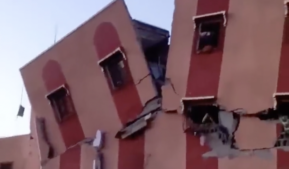 Dos viviendas afectadas por el terremoto de Marruecos.