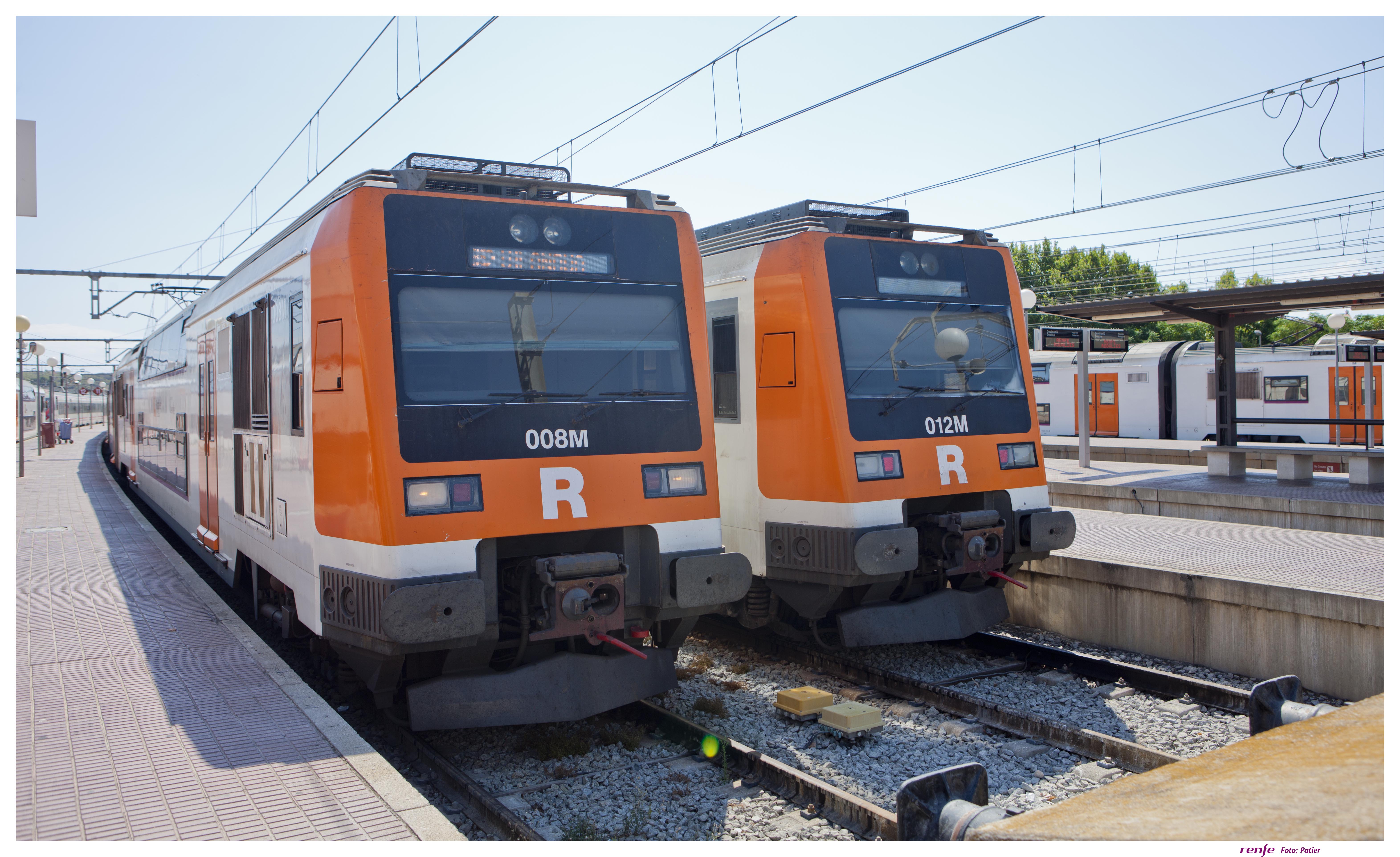 El servicio de tren de Rodalies Renfe en Barcelona.