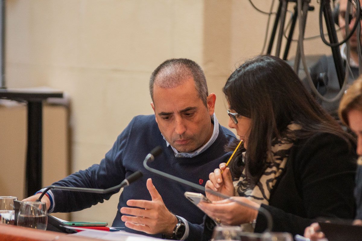 Saldaña, en un pleno el pasado mes de febrero. FOTO: MANU GARCÍA