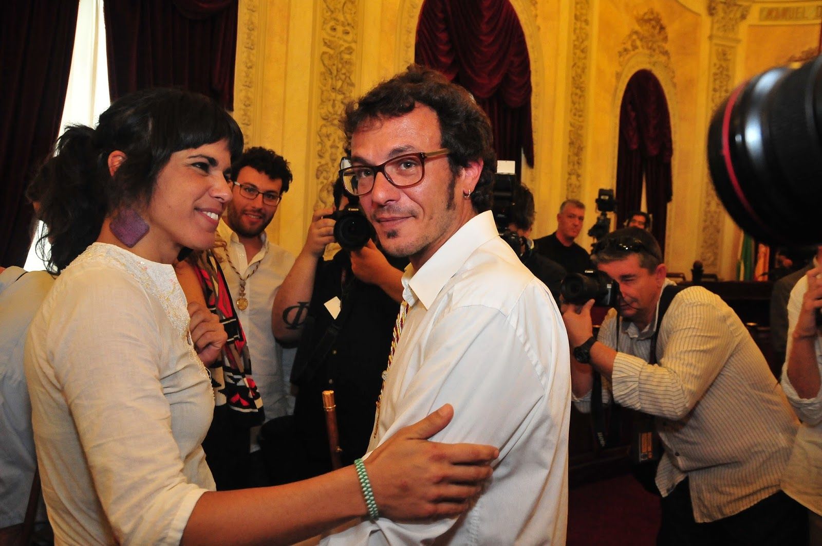 José María González, junto a Teresa Rodríguez, en una imagen de archivo.