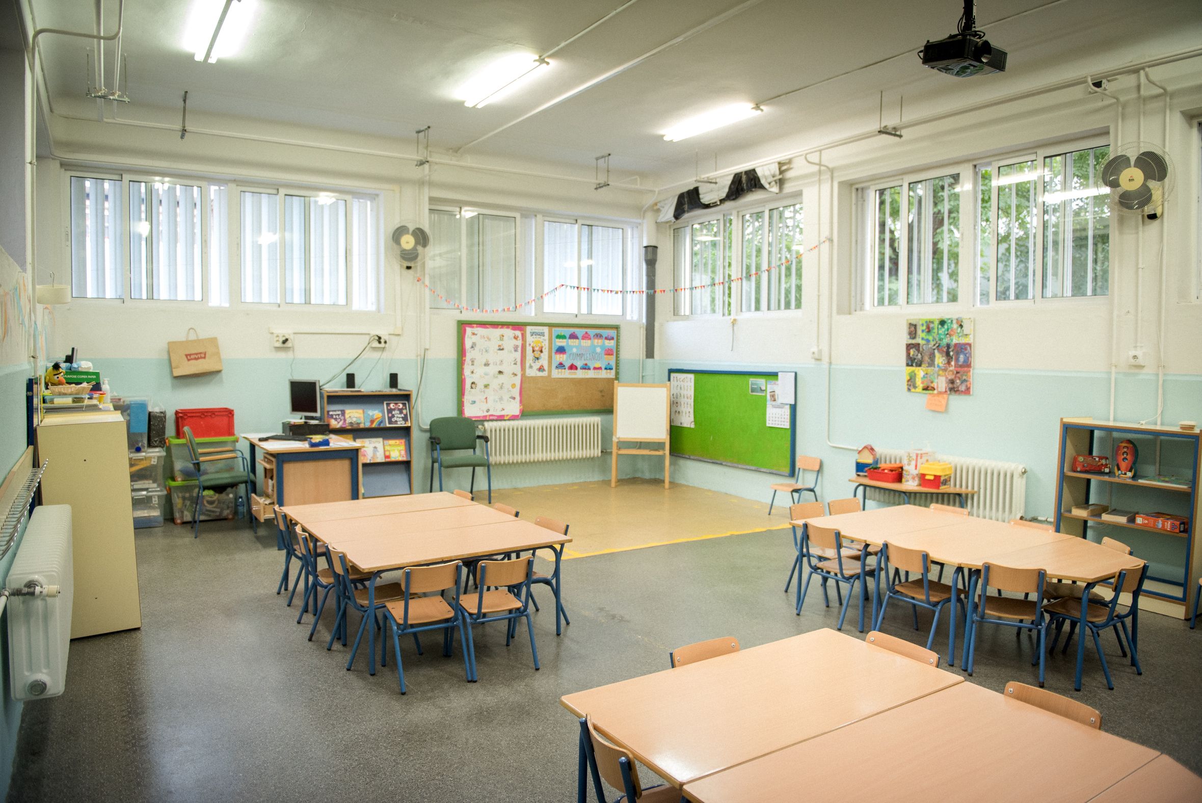 Un aula en uno de los colegios andaluces.