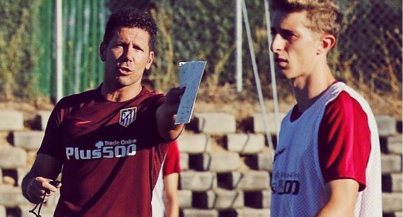 Alberto Rentero, a la derecha, junto al 'Cholo' Simeone, en una imagen de su Instagram.