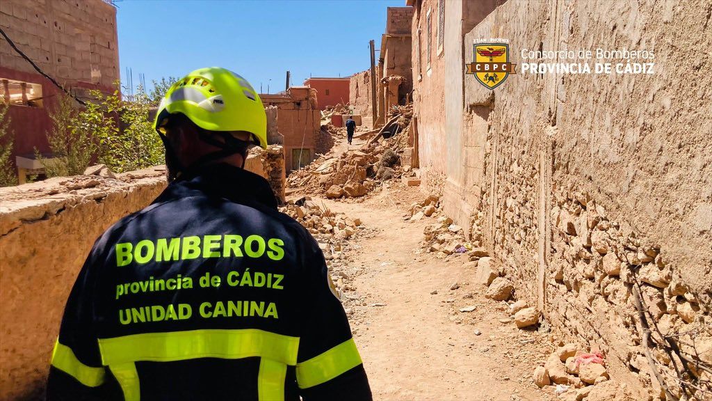 Bomberos de Cádiz en Marruecos. CONSORCIO DE BOMBEROS