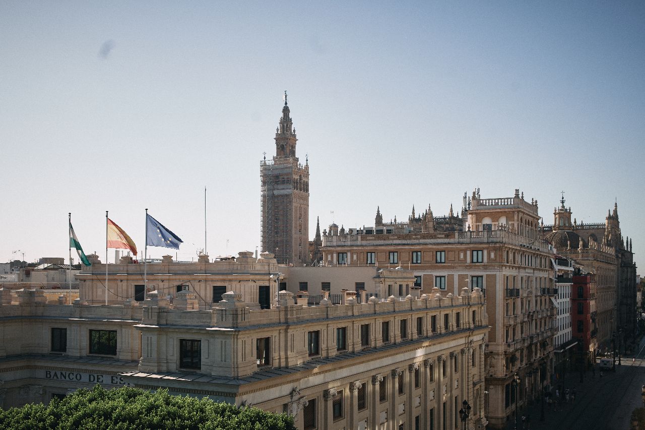 El centro de Sevilla, visto desde el Ayuntamiento.