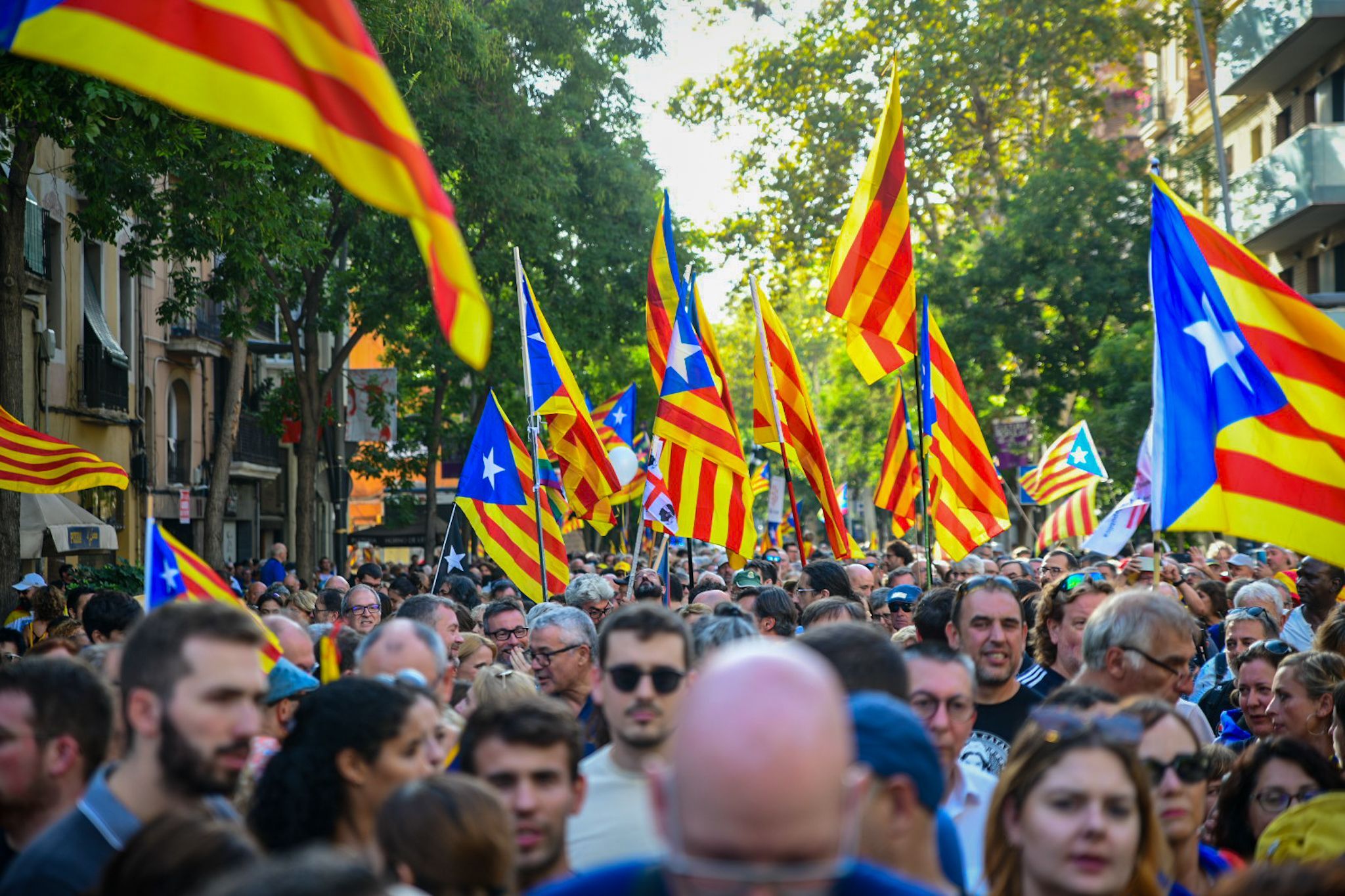 En la imagen, un momento de la Diada, en una imagen de ERC. 