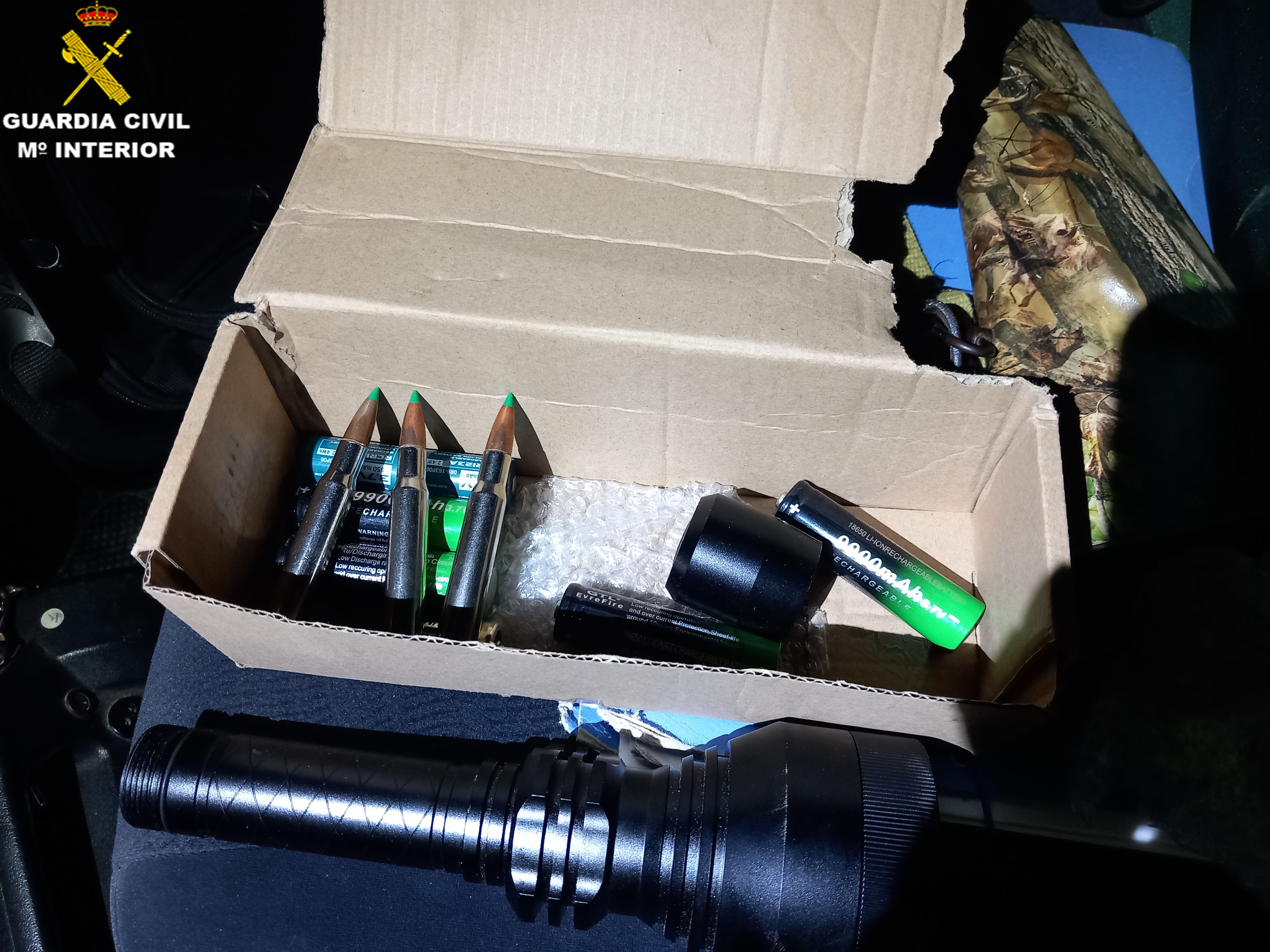 La munición de los fusiles de los furtivos para cazar jabalíes en la provincia de Cádiz.
