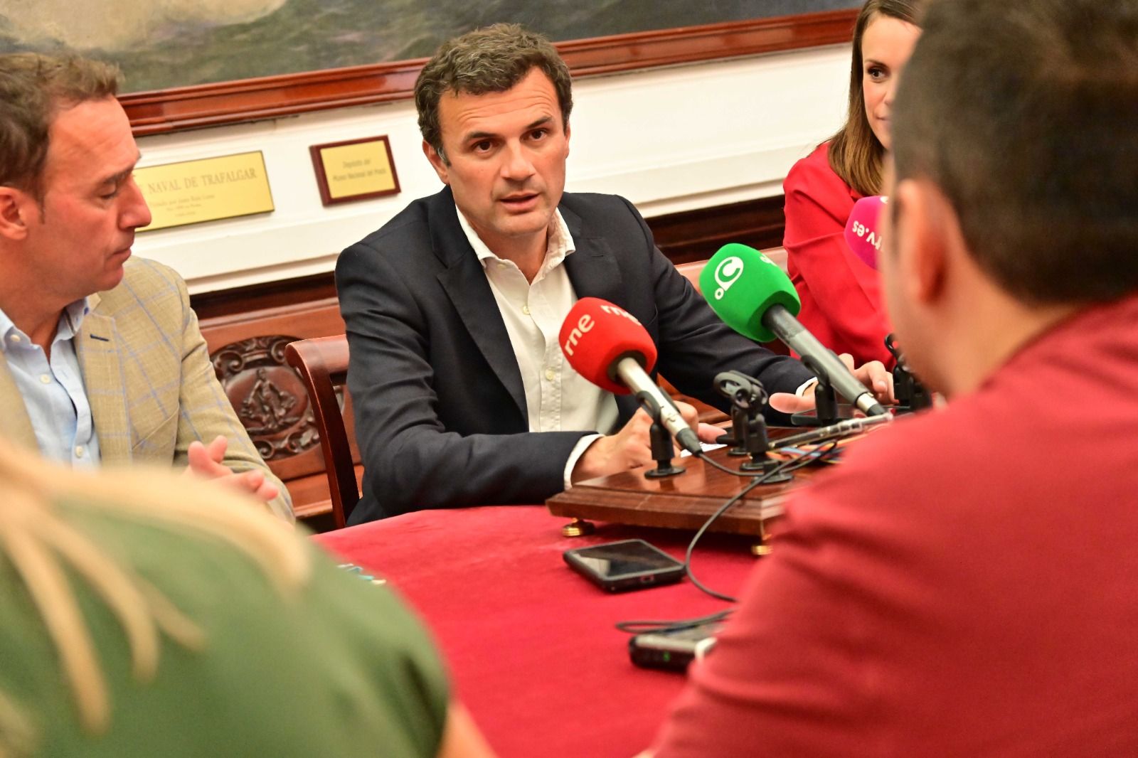Bruno García, alcalde de Cádiz, durante la rueda de prensa tras la Junta de Gobierno Local.