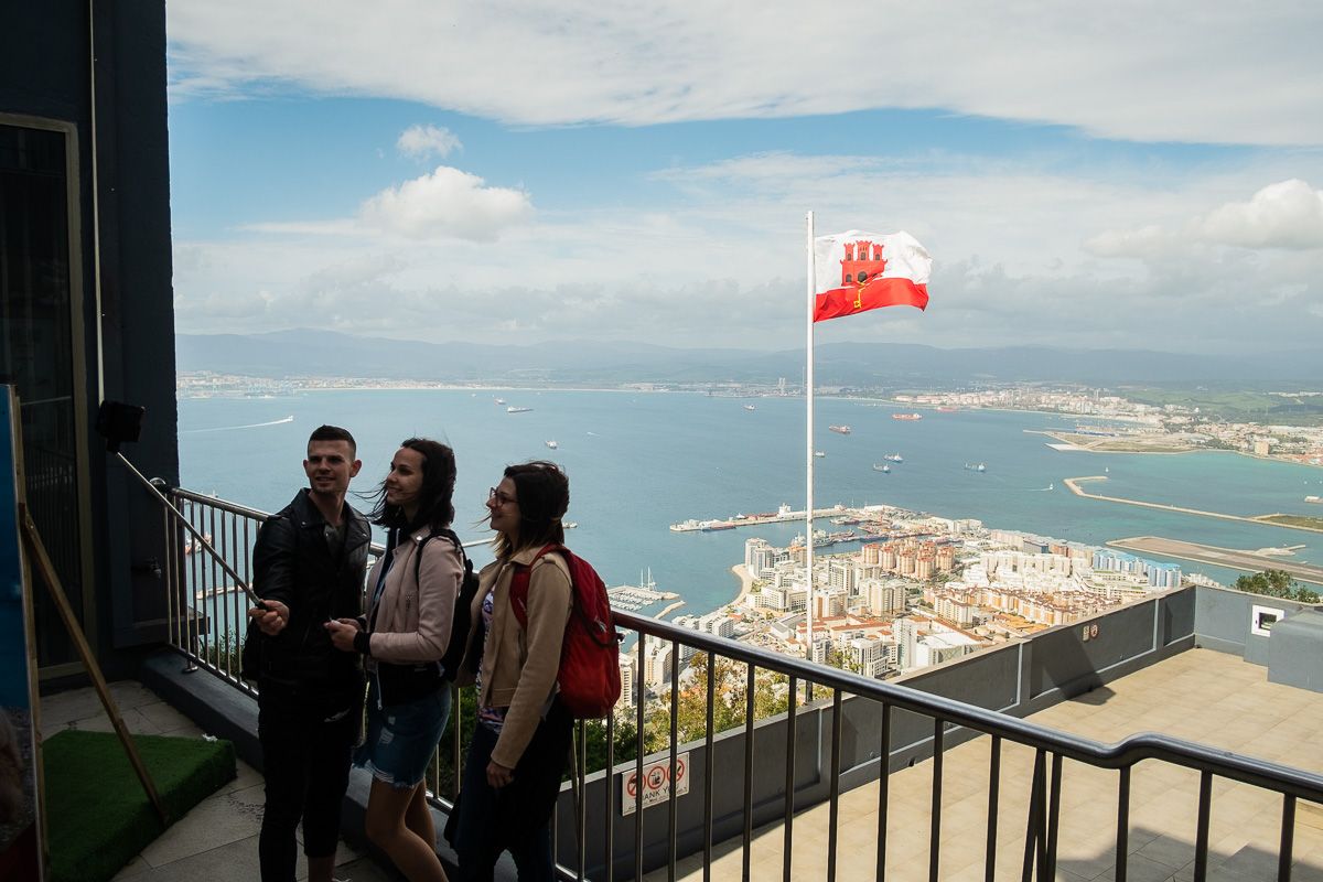 Turistas en Gibraltar, en una imagen de principios de 2020.