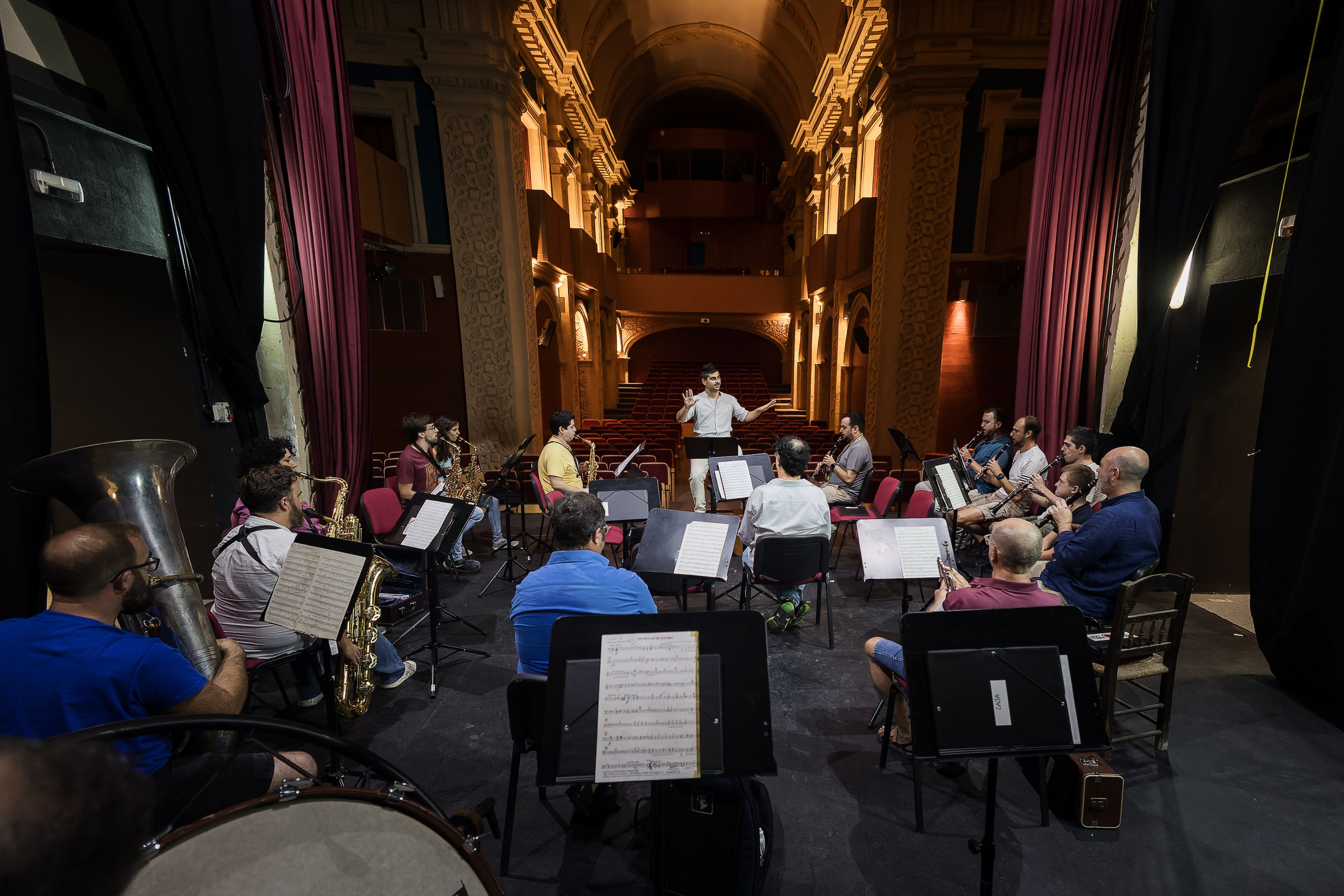 Un momento del ensayo de la formación musical. CANDELA NÚÑEZ