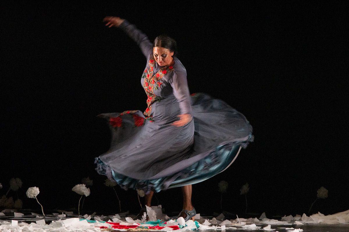 'La Lupi', durante un momento de su espectáculo en un pasado Festival de Jerez.