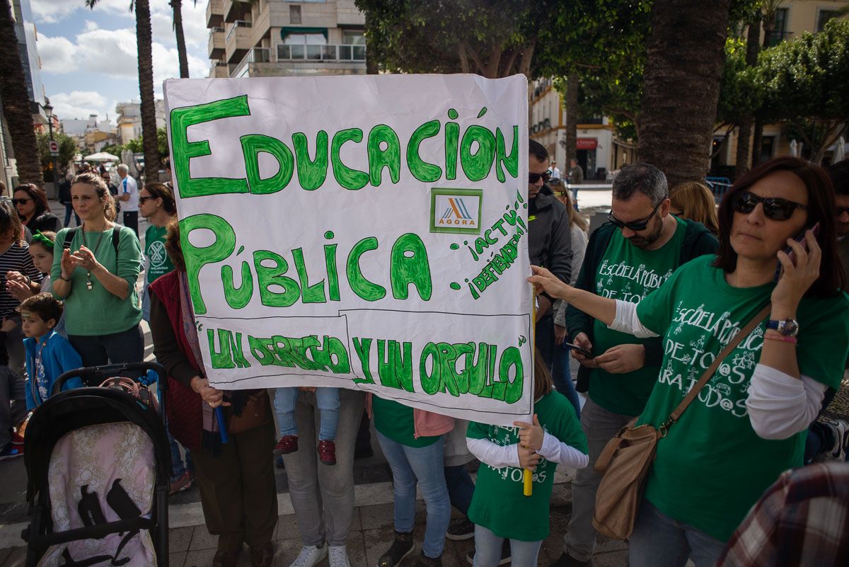 Un momento de la huelga educativa celebrada en una ciudad de Andalucía, hace meses.