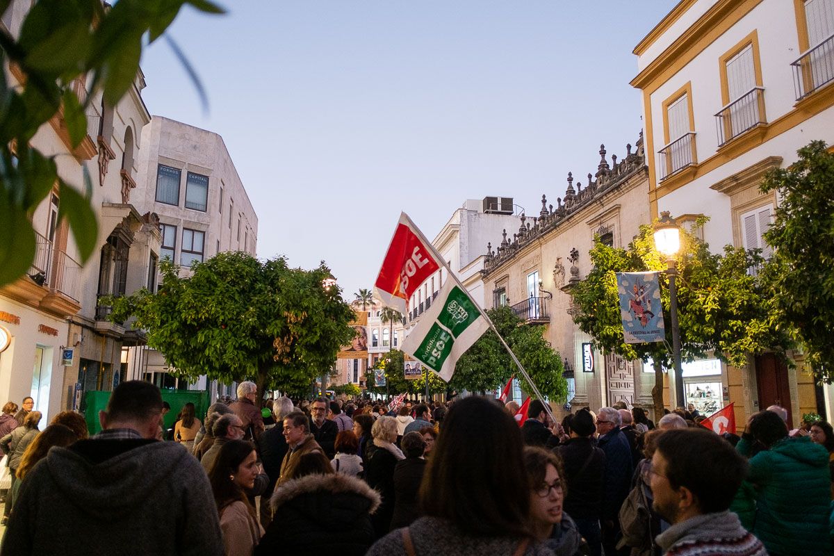 Una movilización de Marea Verde en Jerez.