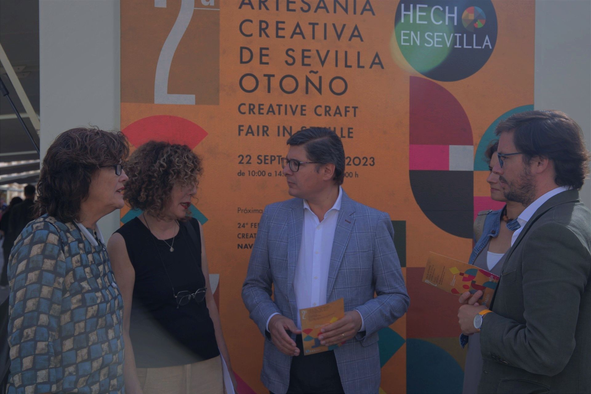 Imagen de la inauguración de la Feria de Artesanía Creativa de Sevilla.
