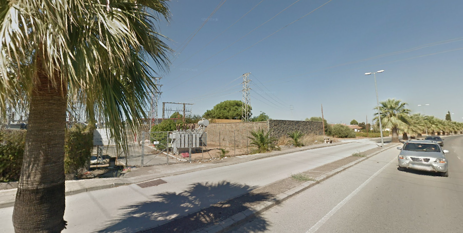 La carretera que une El Cuervo y Lebrija, en una imagen de Google Maps.