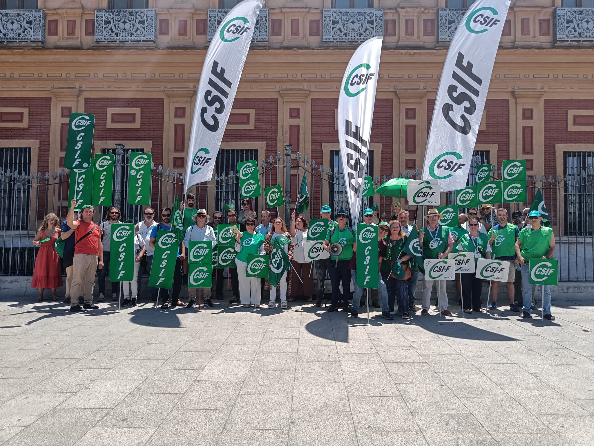 Una protesta de CSIF en una imagen reciente. 