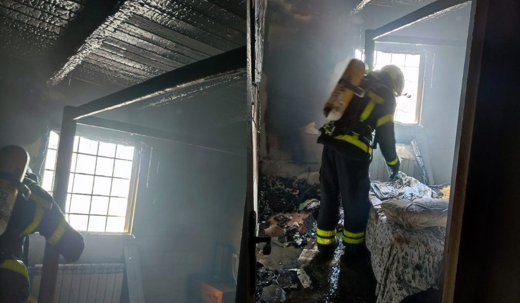 Estado en el que quedó la vivienda, en una imagen del Consorcio de Bomberos.