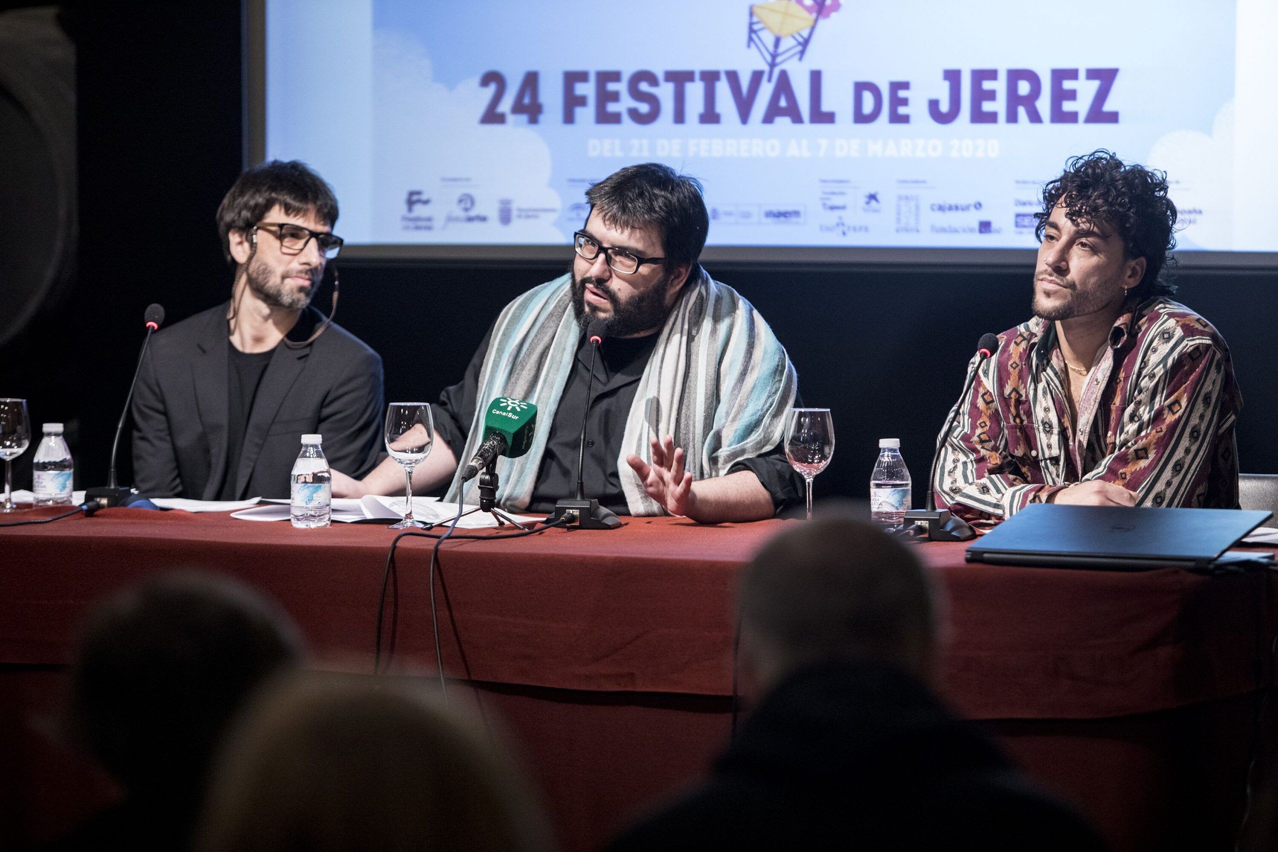 Estévez, Paños y Jiménez, en rueda de prensa. FOTO: Javier Fergo (FESTIVAL DE JEREZ)
