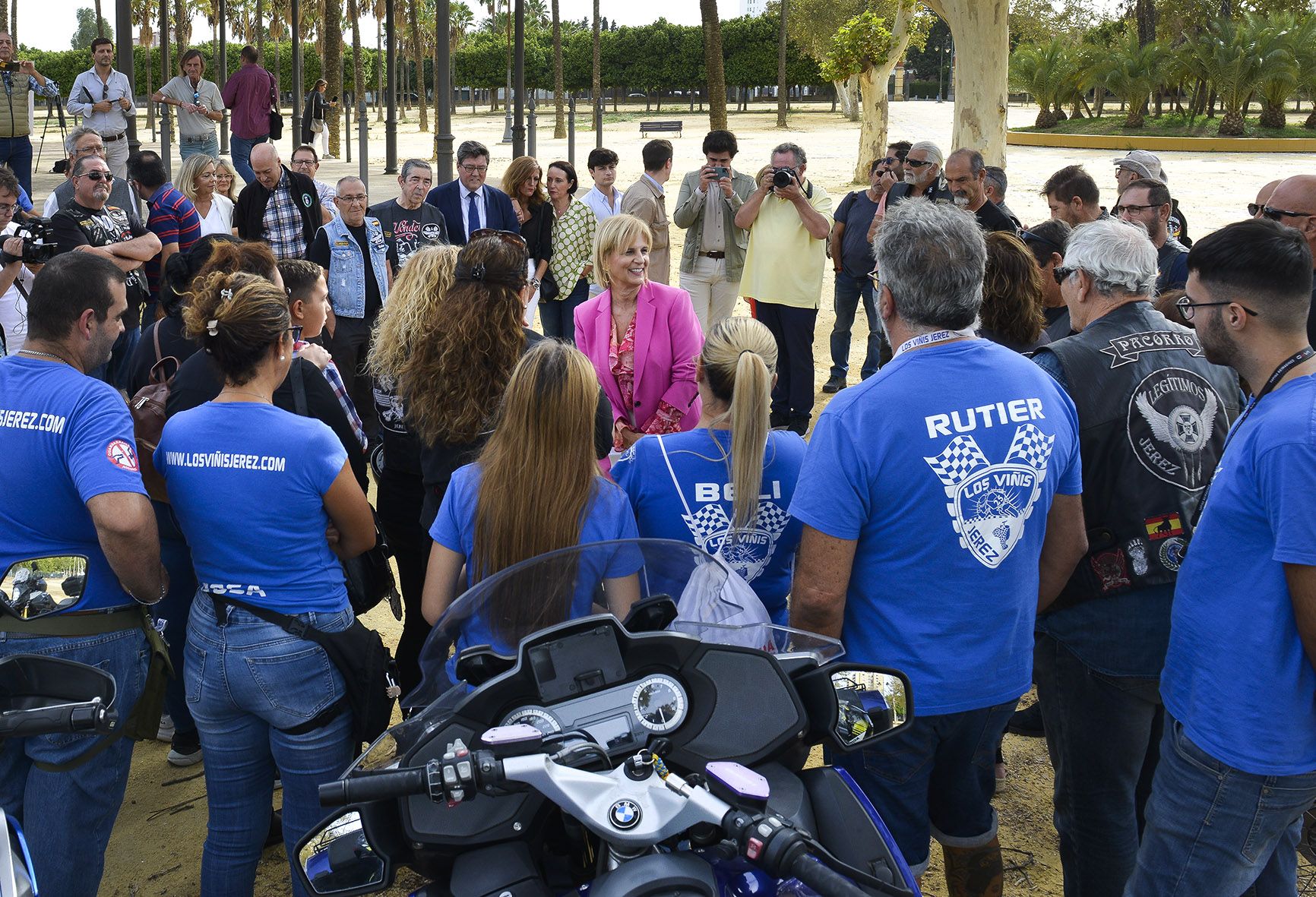 Un momento de la presentación de la concentración motera en el Hontoria.