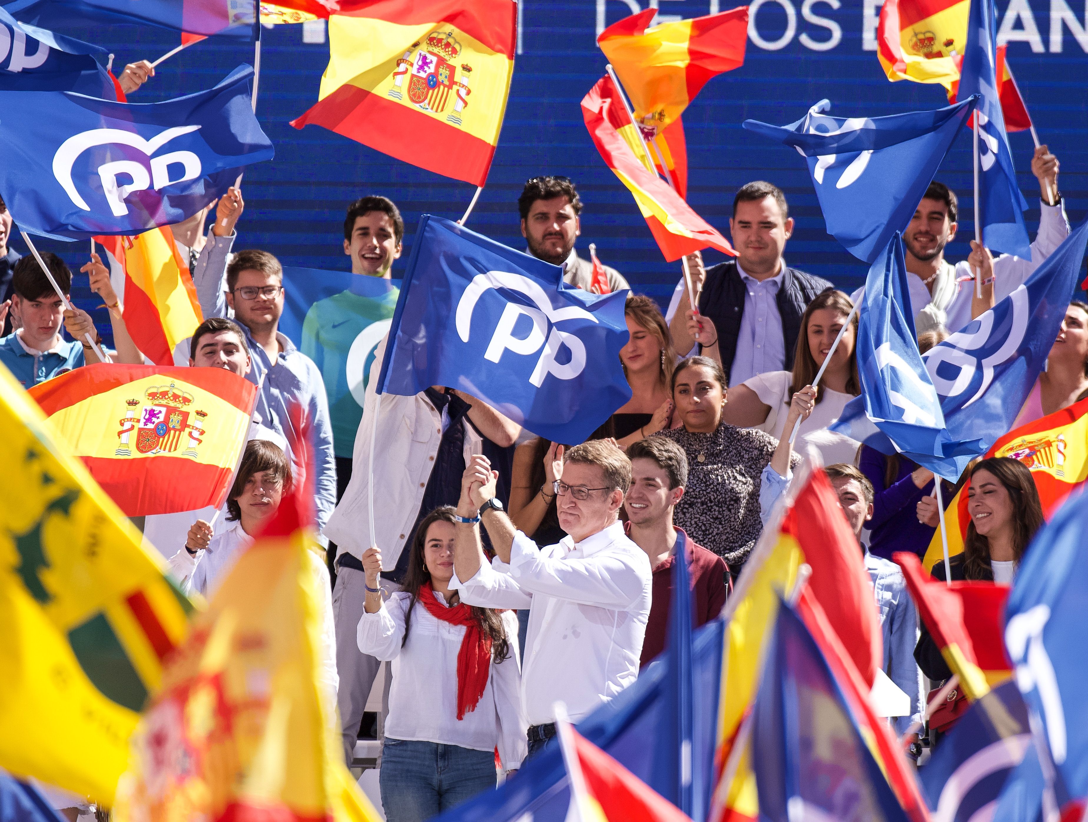 Un momento del acto del PP en Madrid.