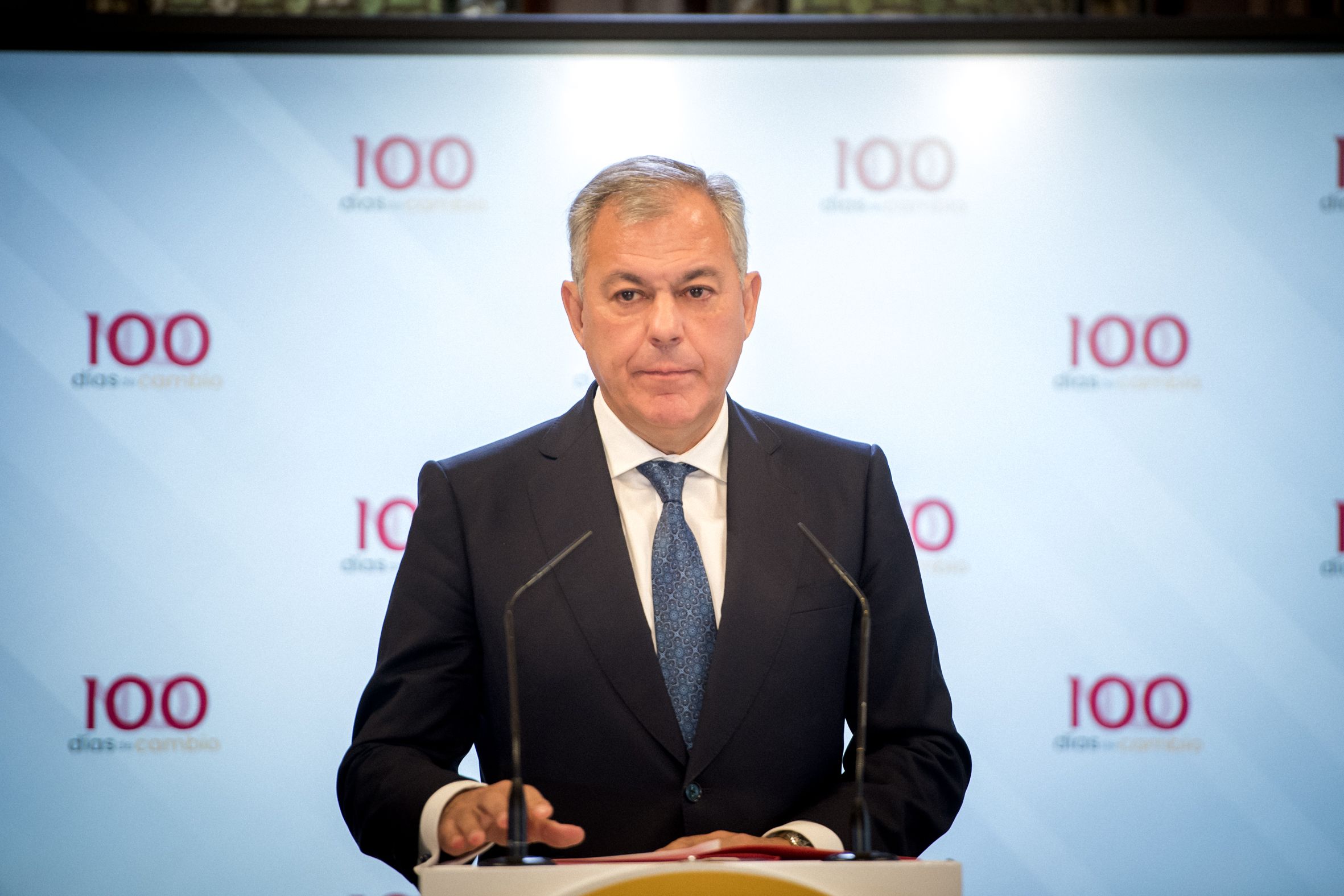 José Luis Sanz, alcalde de Sevilla, en un acto en el Ayuntamiento.