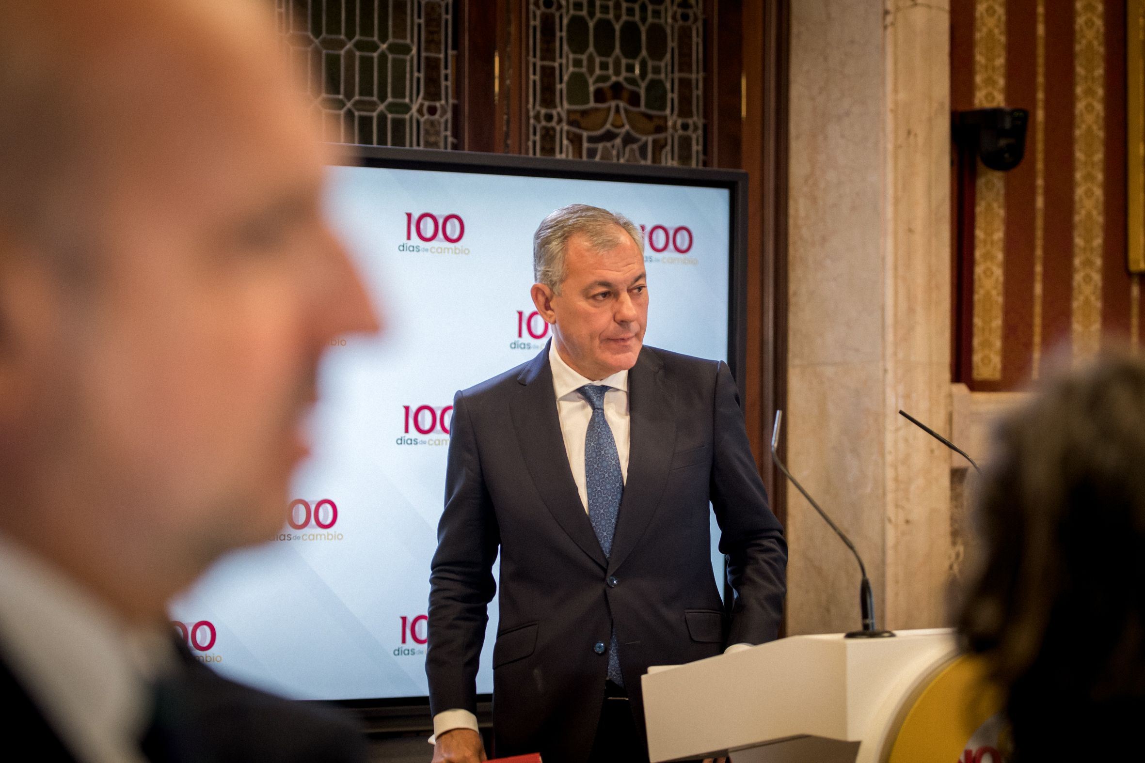 José Luis Sanz, alcalde de Sevilla, en rueda de prensa este lunes.