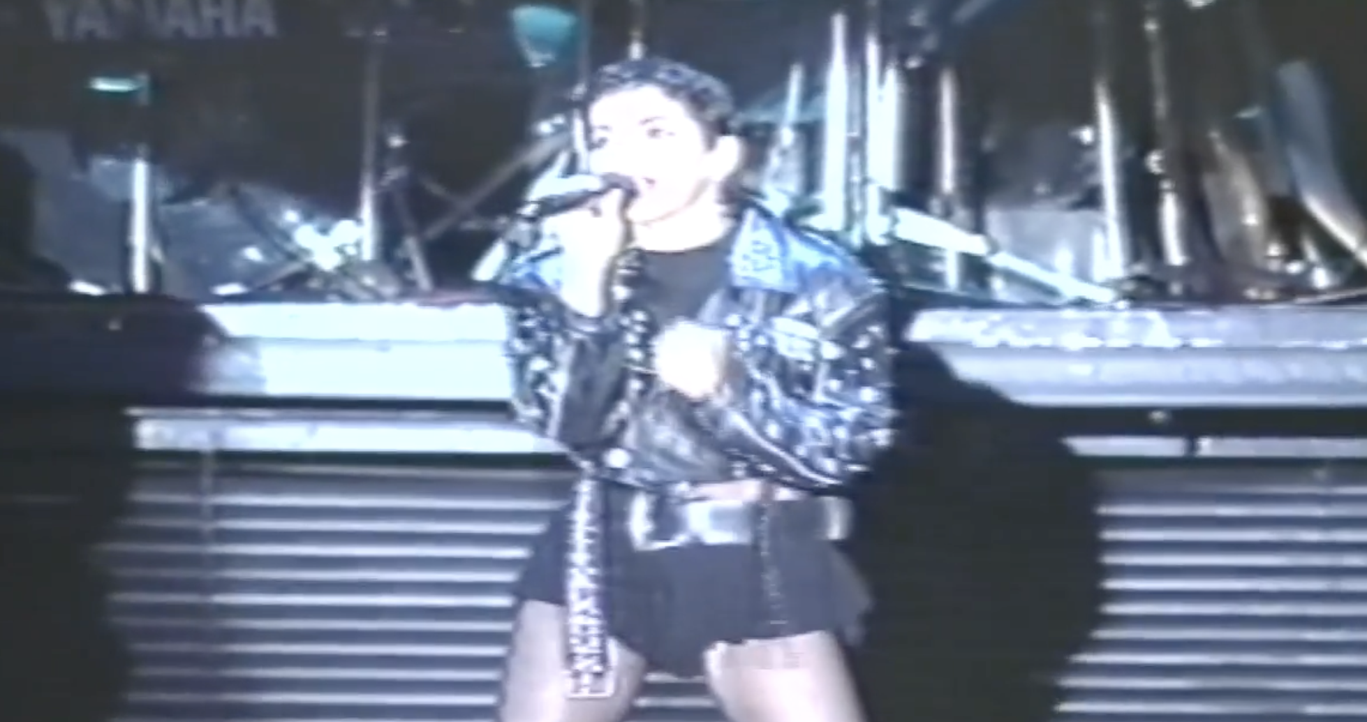 Concierto de Mecano en el patio del colegio de La Salle en Puerto Real, el 18 de agosto de 1989.  TELEPUERTOREAL
