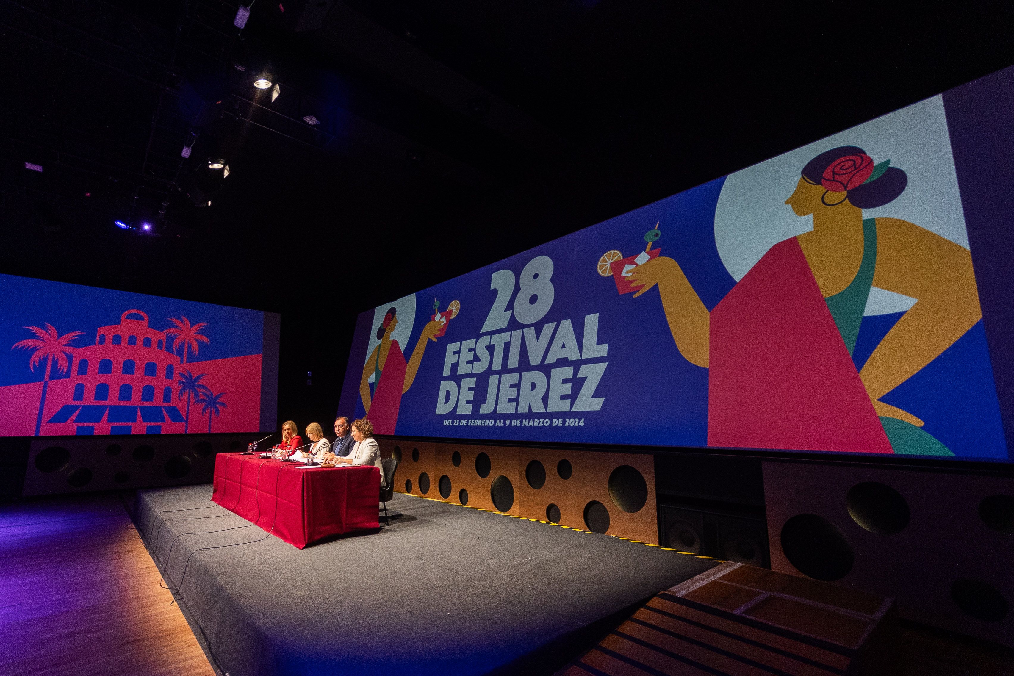 Momento de la presentación del 28 Festival de Jerez en los Museos de la Atalaya