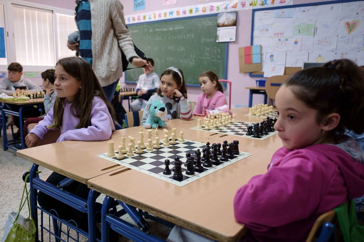 Un aula de Sanlúcar, poco antes del inicio de la crisis sanitaria. FOTO: MANU GARCÍA
