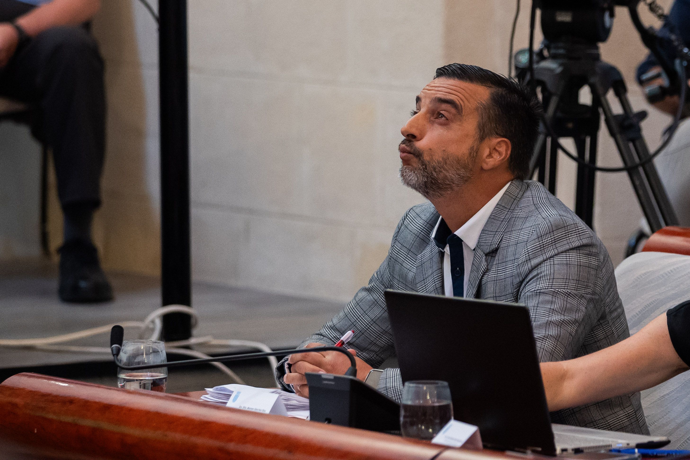 José Antonio Díaz, en un momento del pleno de Jerez.