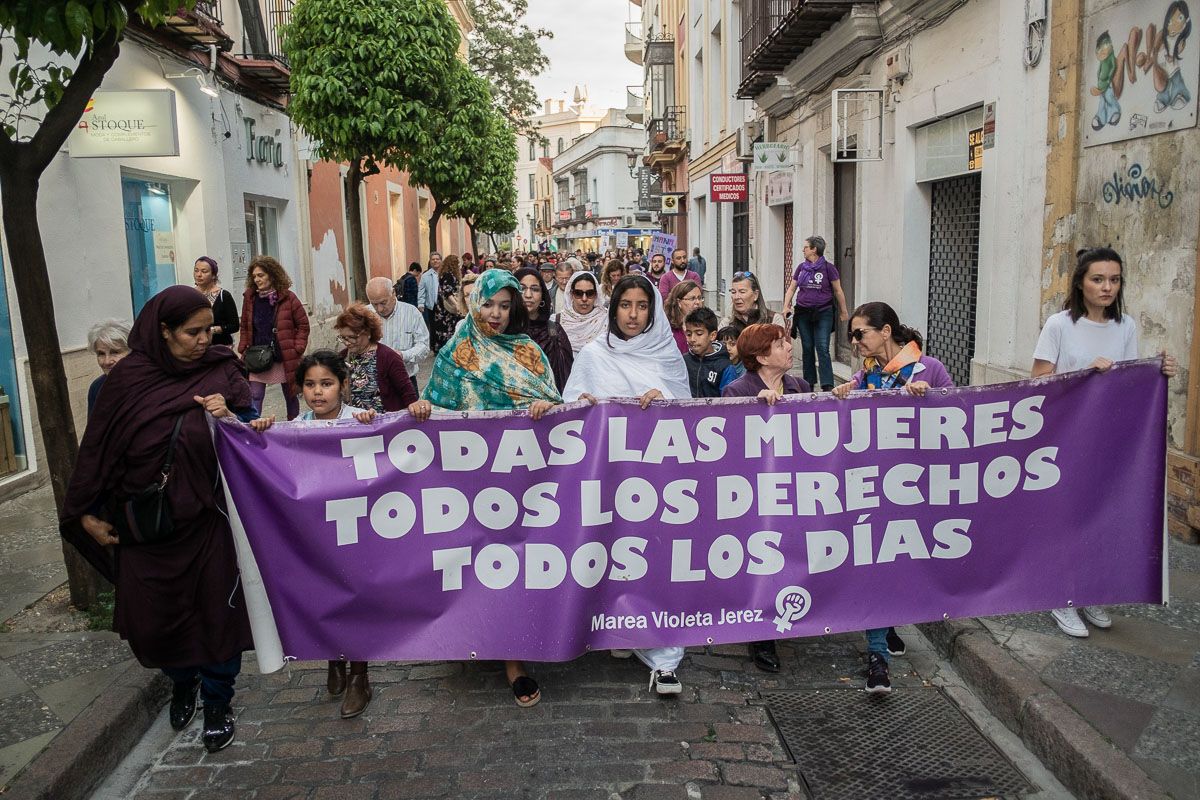 'Ventanilla única' contra la violencia machista en Andalucía. En la imagen, manifestación por el Día Internacional de la Mujer Trabajadora, el pasado 8M en Jerez.