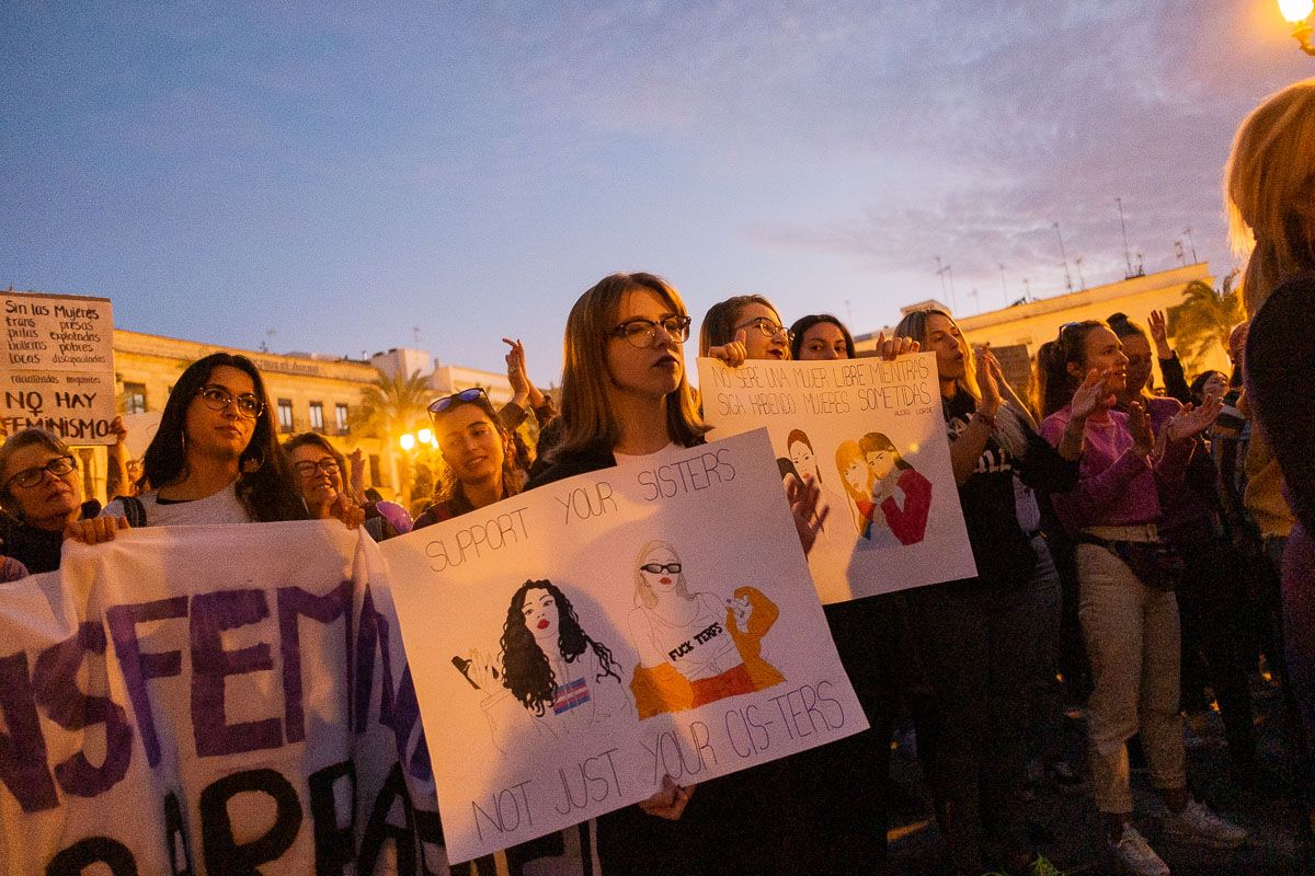 Mujeres manifestándose durante el 8M del año pasado.