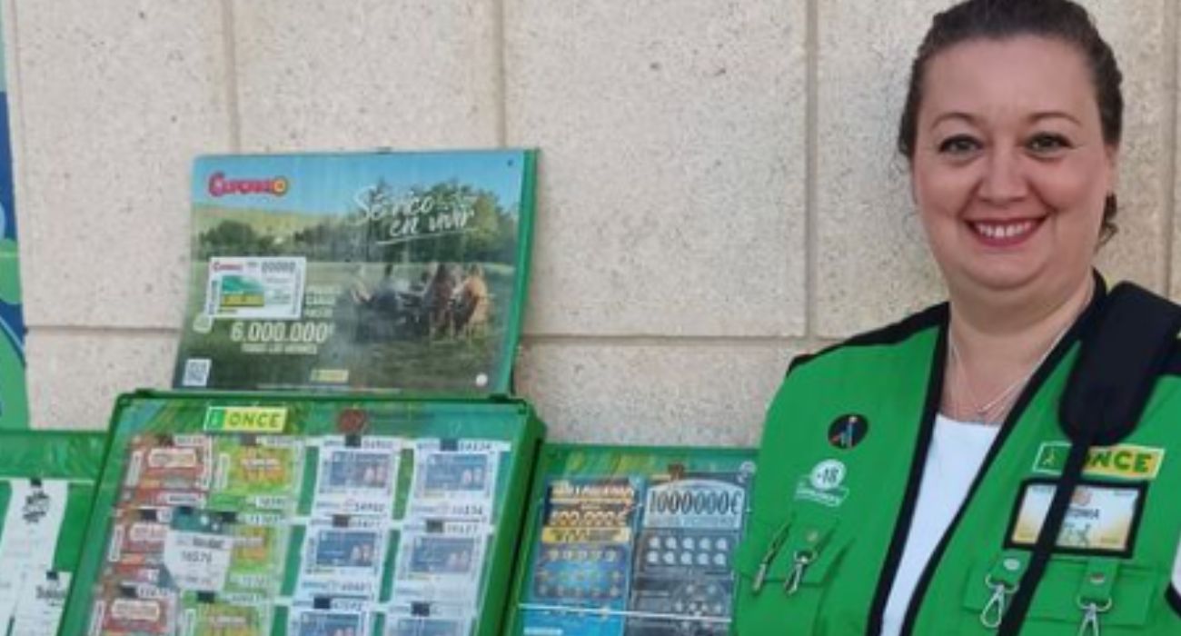 Toñi, la vendedora que ha repartido suerte en La Granja.