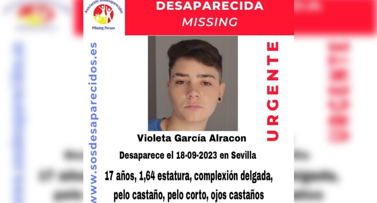 Violeta, joven de 17 años desaparecida en Sevilla el 18 de septiembre.