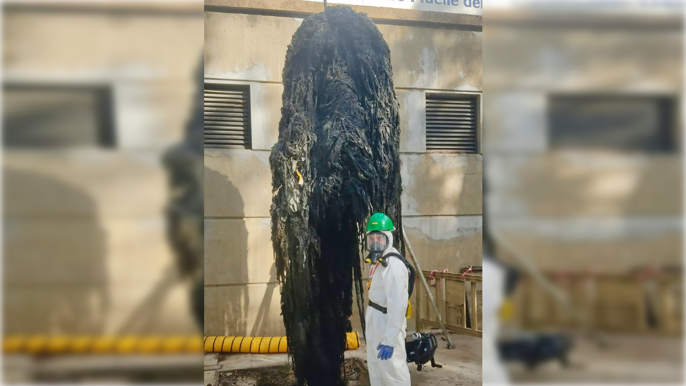 Pescan un terrorífico "monstruo de las toallitas" de más de 400 kilos. AGUAS DE HUELVA