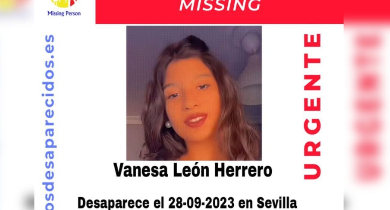 Cartel de búsqueda de Vanesa, una joven de 15 años desaparecida en Sevilla.