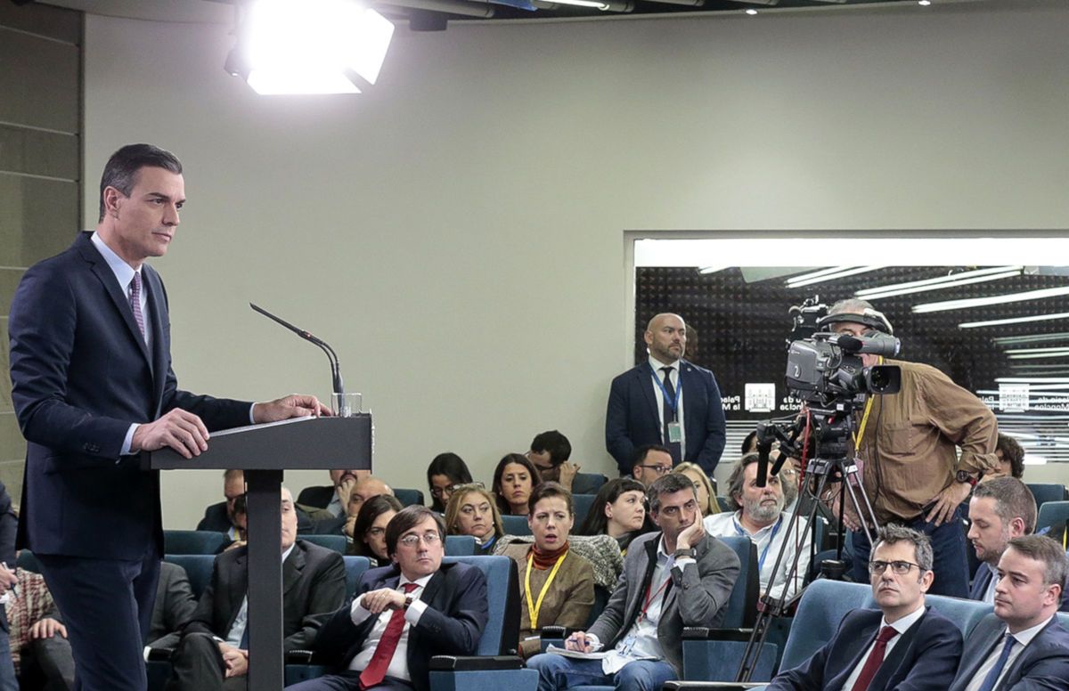 Pedro Sánchez, en Moncloa.