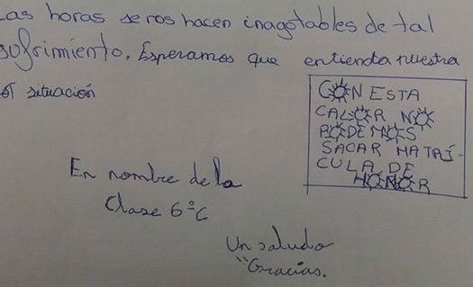 Carta viral del CEIP Pablo VI pidiendo ayuda a Susana Díaz.