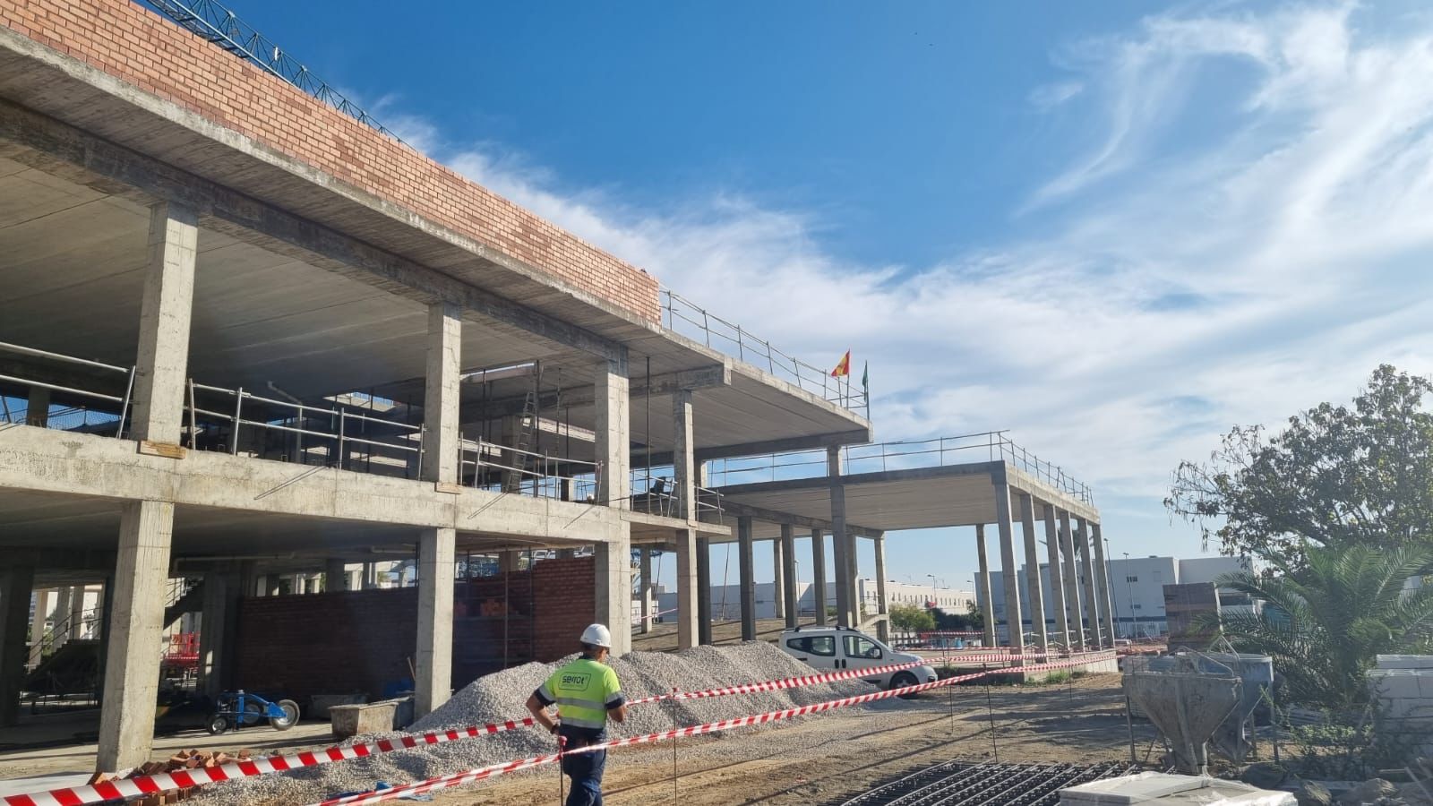 Así avanzan las obras del nuevo aulario en el Campus de Jerez.