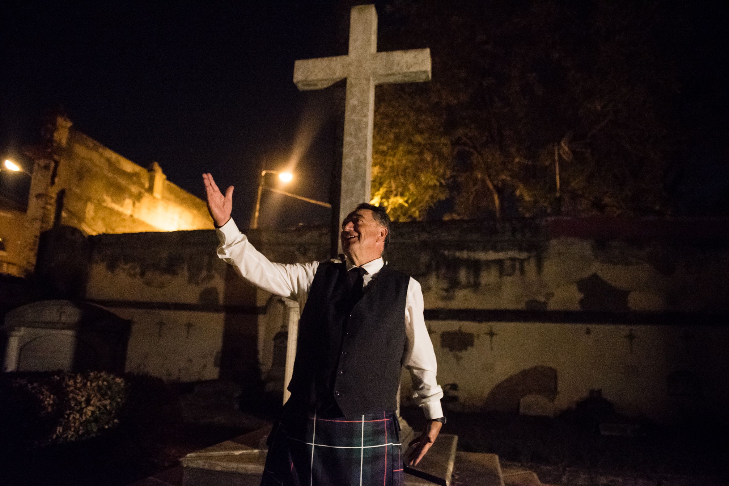 Un momento de la teatralización.