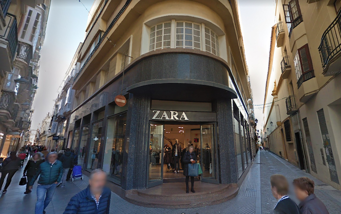 La tienda Zara del Palillero. en Cádiz, en una imagen de Google Maps. 