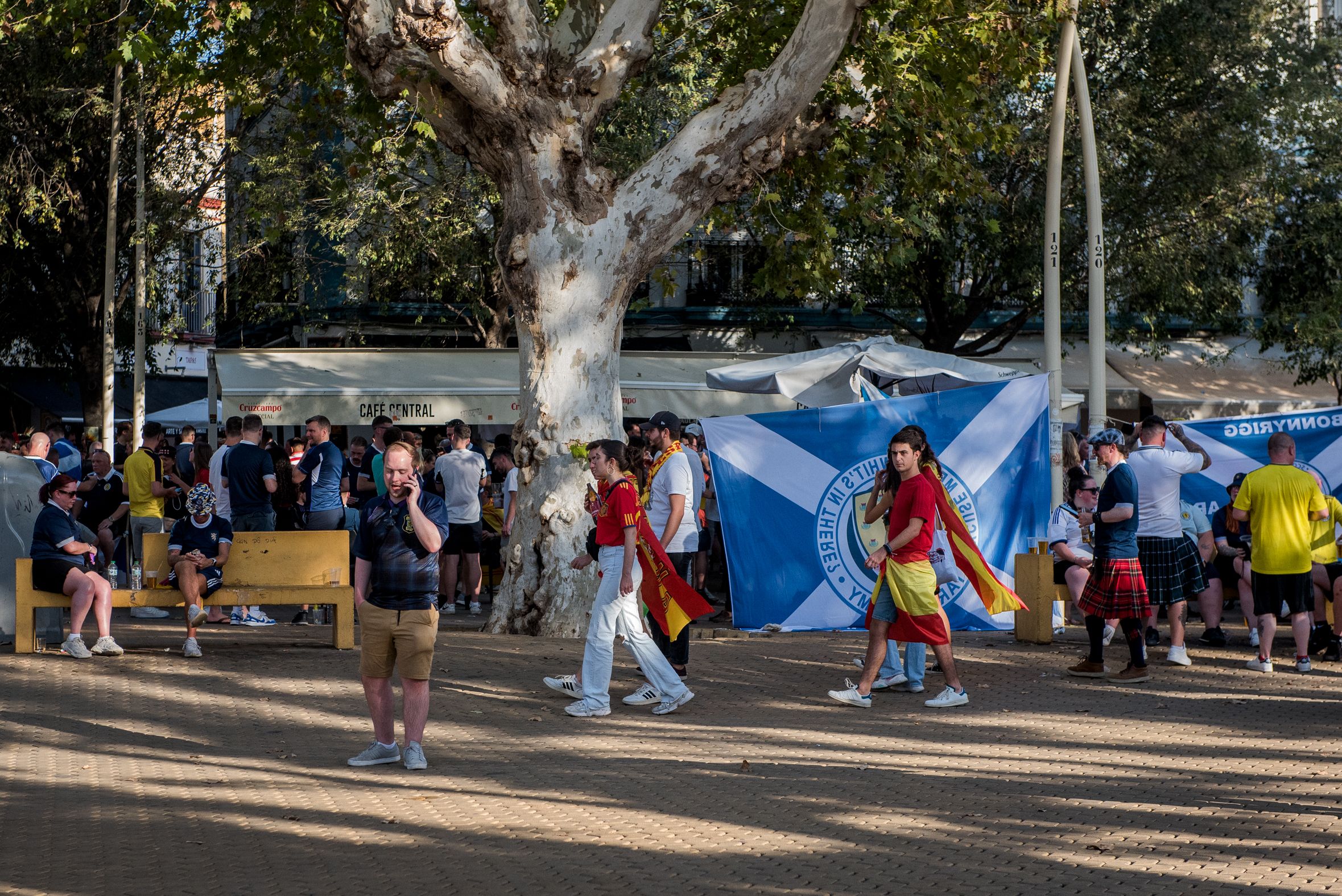 El ambiente en la Alameda de Hércules.